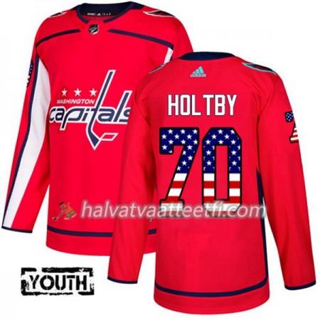 Lasten NHL Washington Capitals Pelipaita Braden Holtby 70 Adidas 2017-2018 Punainen USA Flag Fashion Authentic Lasten NHL Washington Capitals Pelipaita Braden Holtby 70 Adidas 2017-2018 Punainen USA Flag Fashion Authentic